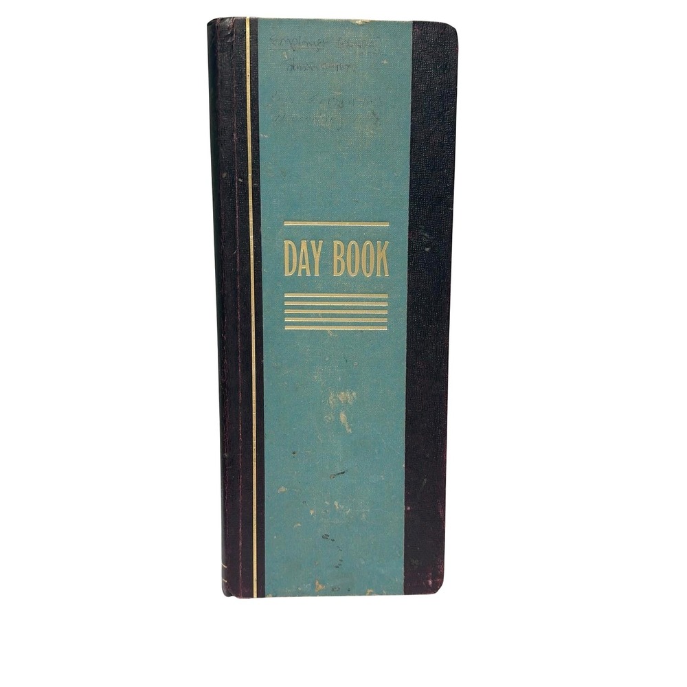 Vintage Shaws No S 300 Day Book Account Ledger 500 Page Long Format USA‎ Office